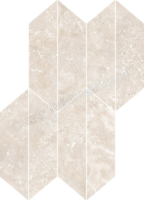  Ragno Realstone_Travertino Cross Bianco 29.4x40.7 cm Mosaik Losanga Matt Eben Naturale RCL9 | 518239