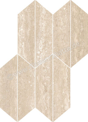  Ragno Realstone_Travertino Vein Beige 29.4x40.7 cm Mosaik Losanga Matt Eben Naturale RCLC | 518251