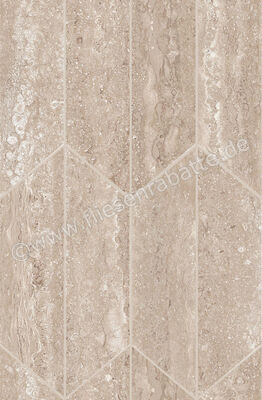  Ragno Realstone_Travertino Vein Noce 29.4x40.7 cm Mosaik Losanga Matt Eben Naturale RCLD | 518254