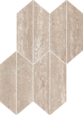  Ragno Realstone_Travertino Vein Noce 29.4x40.7 cm Mosaik Losanga Matt Eben Naturale RCLD | 518257
