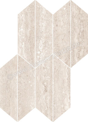  Ragno Realstone_Travertino Vein Bianco 29.4x40.7 cm Mosaik Losanga Matt Eben Naturale RCLE | 518263