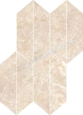  Ragno Realstone_Travertino Cross Noce 29.4x40.7 cm Mosaik Losanga Matt Eben Naturale RCLF | 518269