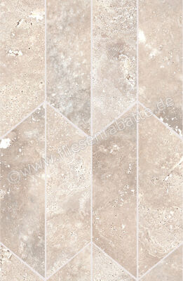  Ragno Realstone_Travertino Cross Beige 29.4x40.7 cm Mosaik Losanga Matt Eben Naturale RCLG | 518272