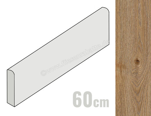  Ragno Secret Rovere 8x60 cm Sockel Matt Strukturiert Natural RCR0 | 518674
