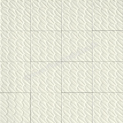  Ragno Sol Bianco 15x15 cm Wandfliese Struttura Piuma Glänzend Strukturiert Naturale R9QV | 518716