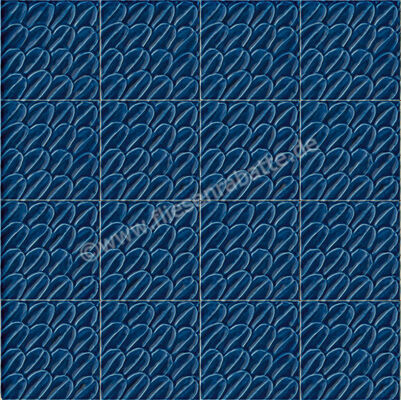  Ragno Sol Blu 15x15 cm Wandfliese Struttura Piuma Glänzend Strukturiert Naturale R9RA | 518722