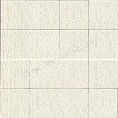  Ragno Sol Bianco 15x15 cm Wandfliese Struttura Foglia Glänzend Strukturiert Naturale R9RD | 518725