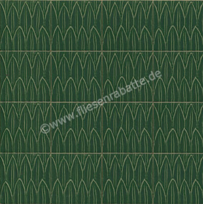  Ragno Sol Verde 15x15 cm Wandfliese Struttura Foglia Glänzend Strukturiert Naturale R9RE | 518728