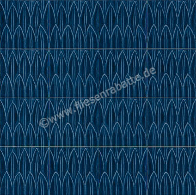  Ragno Sol Blu 15x15 cm Wandfliese Struttura Foglia Glänzend Strukturiert Naturale R9RF | 518731