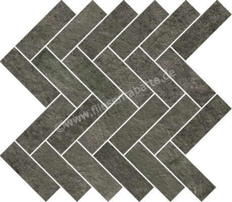  Ragno Stoneway_Ardesia Antracite 30x36 cm Mosaik Freccia Matt Strukturiert Naturale R5WA | 518890