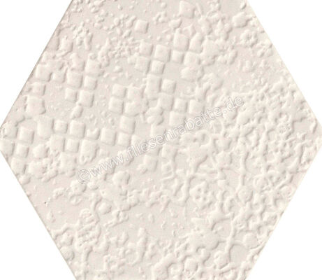  Ragno Stratford White 18.2x21 cm Wandfliese Struttura Crochet 3D Matt Eben Naturale R92A | 520558