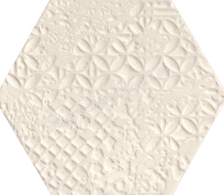  Ragno Stratford White 18.2x21 cm Wandfliese Struttura Crochet 3D Matt Eben Naturale R92A | 520561