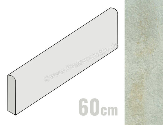  Ragno Stoneway_Ardesia Bianco 7x60 cm Sockel Strutturato Matt Strukturiert Naturale R5VF | 521188