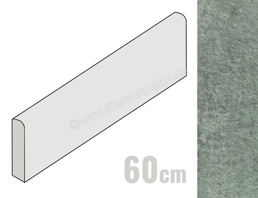  Ragno Stoneway_Ardesia Grigio 7x60 cm Sockel Strutturato Matt Strukturiert Naturale R5VG | 521191