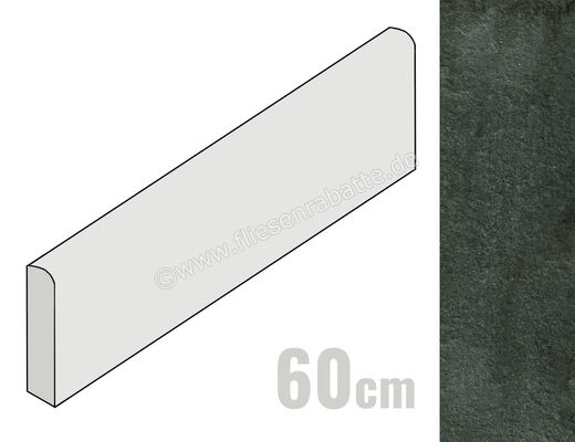  Ragno Stoneway_Ardesia Antracite 7x60 cm Sockel Strutturato Matt Strukturiert Naturale R5VJ | 521197