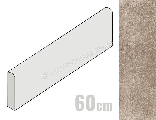  Ragno Stoneway_Barge Antica Beige 7x60 cm Sockel Indoor Matt Strukturiert Naturale R46R | 521206
