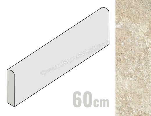  Ragno Stoneway_Porfido Beige 7x60 cm Sockel Matt Strukturiert Naturale R48A | 521260