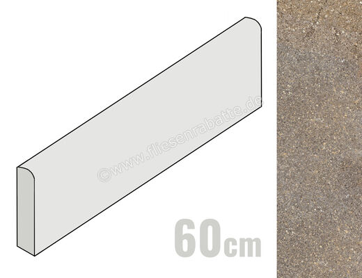  Ragno Stoneway_Porfido Rust 7x60 cm Sockel Matt Strukturiert Naturale R48D | 521266