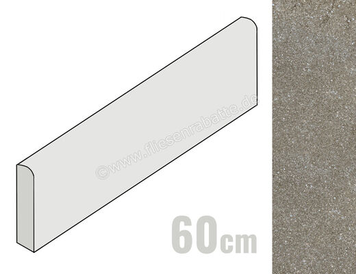 Ragno Stoneway_Porfido Anthracite 7x60 cm Sockel Matt Strukturiert Naturale R48E | 521269