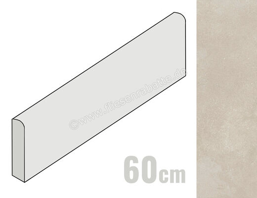  Ragno Stratford Beige 7x60 cm Sockel Matt Eben Naturale R92D | 521275
