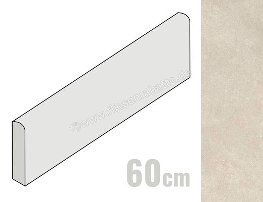  Ragno Stratford Clay 7x60 cm Sockel Matt Eben Naturale R92F | 521281
