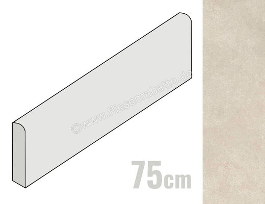  Ragno Stratford Clay 7x75 cm Sockel Matt Eben Naturale R92Q | 521299