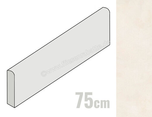  Ragno Stratford White 7x75 cm Sockel Matt Eben Naturale R92R | 521302