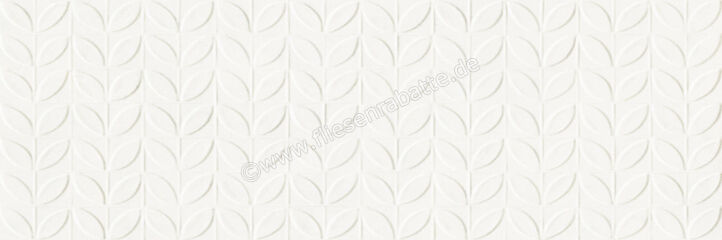  Ragno Vida Bianco 30x90 cm Wandfliese Struttura Foglia 3D Matt Strukturiert Naturale RA6J | 521614