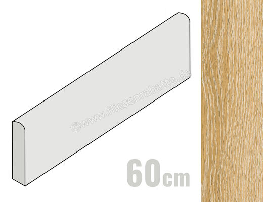  Ragno Woodchoice Sugar 7.5x60 cm Sockel Matt Eben Naturale R6MV | 521779