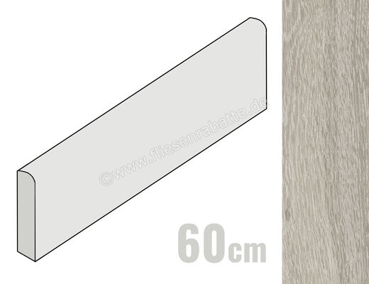  Ragno Woodchoice Salt 7.5x60 cm Sockel Matt Eben Naturale R6MW | 521782
