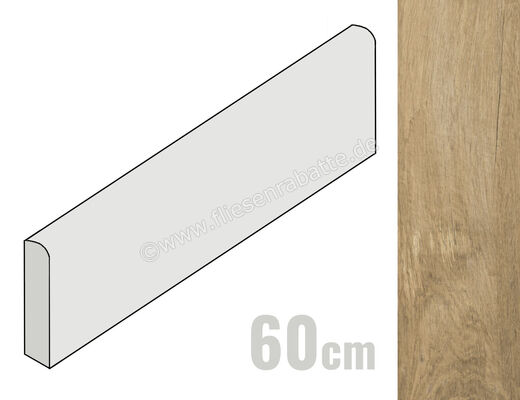  Ragno Woodsense Beige 6x60 cm Sockel Matt Eben Naturale R8CK | 521887