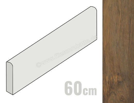  Ragno Woodsense Marrone 6x60 cm Sockel Matt Eben Naturale R8CL | 521890