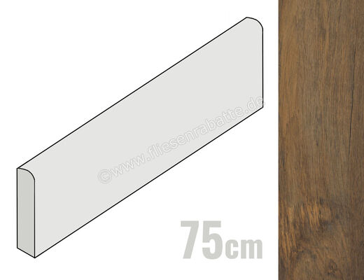  Ragno Woodsense Marrone 6x75 cm Sockel Matt Eben Naturale R8CW | 521902