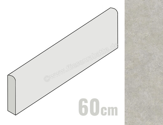  Ragno Tiempo Grigio 7x60 cm Sockel Matt Eben Naturale RCTR | 523330