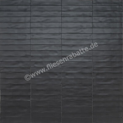  Ragno Wish Black 5.3x30 cm Wandfliese Matt Strukturiert Semimatt RCGH | 523357