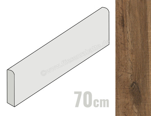  Ragno Woodglam Tortora 5x70 cm Sockel Matt Eben Naturale R06U | 523699
