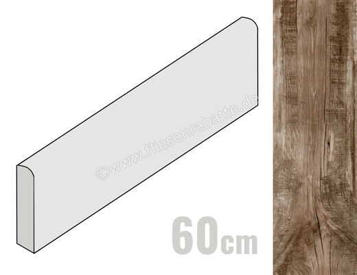  Ragno Woodmania Musk 6x60 cm Sockel Matt Eben Naturale R56J | 523837