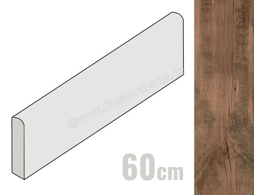  Ragno Woodmania Caramel 6x60 cm Sockel Matt Eben Naturale R56H | 523840