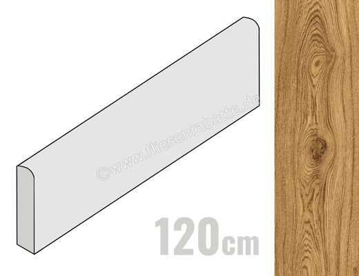  Monocibec Ashley Caramel 7.1x120 cm Sockel Matt Eben Naturale 135053 | 525730