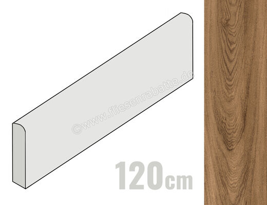  Monocibec Ashley Chestnut 7.1x120 cm Sockel Matt Eben Naturale 129602 | 525736