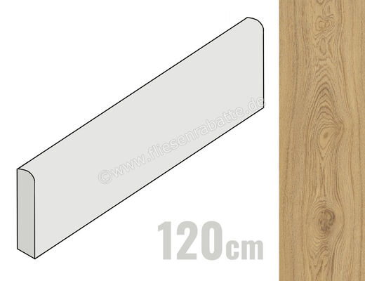  Monocibec Ashley Nature 7.1x120 cm Sockel Matt Eben Naturale 129600 | 525742