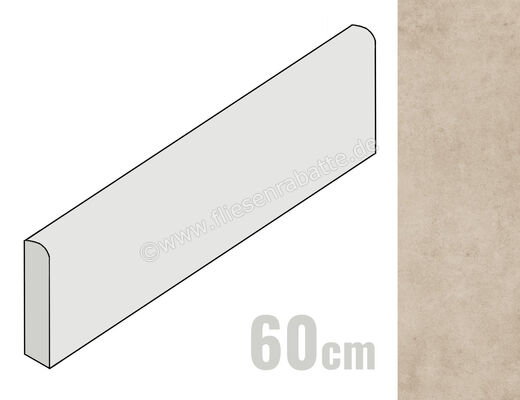  Naxos Cythere Argilla 5.4x60 cm Sockel Matt Strukturiert Naturale 0141831 | 532068