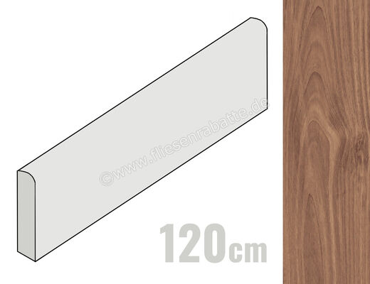  Del Conca St. Regis Noce 6.5x120 cm Sockel Matt Eben Naturale 13SR09R12 | 533511