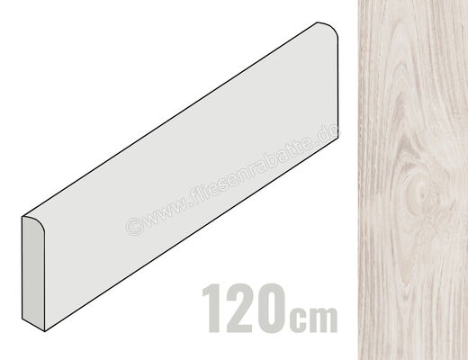  Del Conca St. Regis Bianco 6.5x120 cm Sockel Matt Eben Naturale 13SR10R12 | 533514