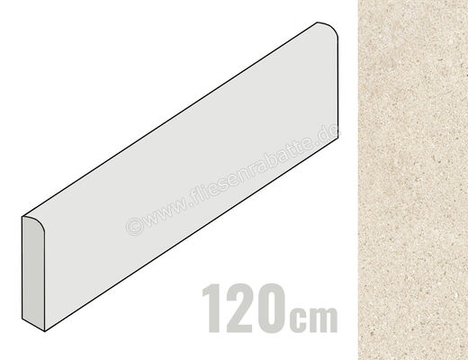  Del Conca Sensoria Naturale 7x120 cm Sockel Matt Eben Naturale G0SO01R12 | 534012