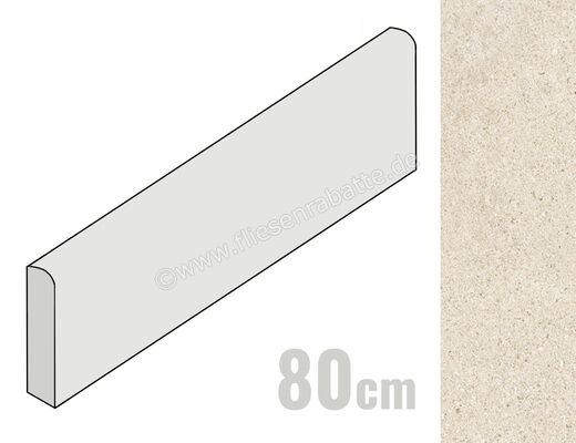  Del Conca Sensoria Naturale 7x80 cm Sockel Matt Eben Naturale G0SO01R80 | 534018