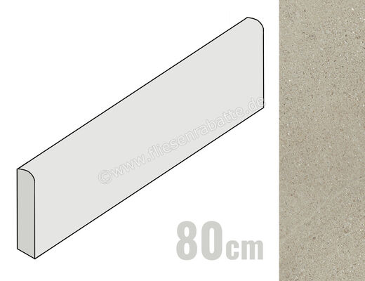  Del Conca Sensoria Vegetale 7x80 cm Sockel Matt Eben Naturale G0SO03R80 | 534027