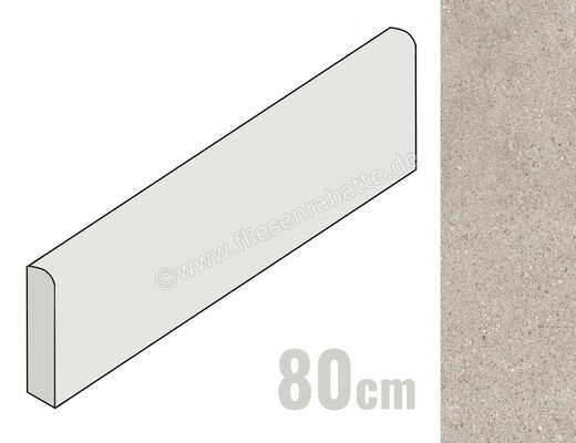  Del Conca Sensoria Fresco 7x80 cm Sockel Matt Eben Naturale G0SO05R80 | 534036