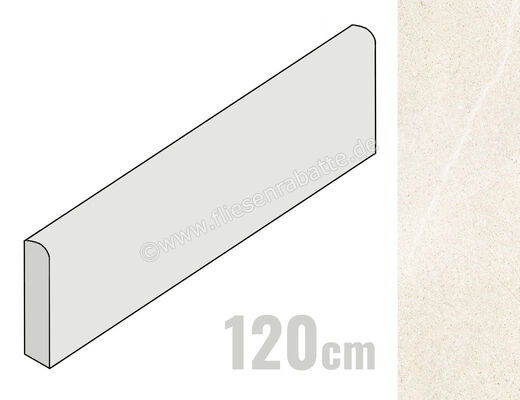  Del Conca Sensoria Puro 7x120 cm Sockel Matt Eben Naturale G0SO10R12 | 534039