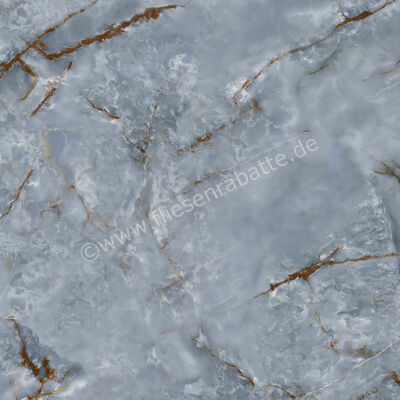  Del Conca Premiere Onice Azzurro 120x120 cm Bodenfliese / Wandfliese Glänzend Eben Shine GRPM02S | 535374